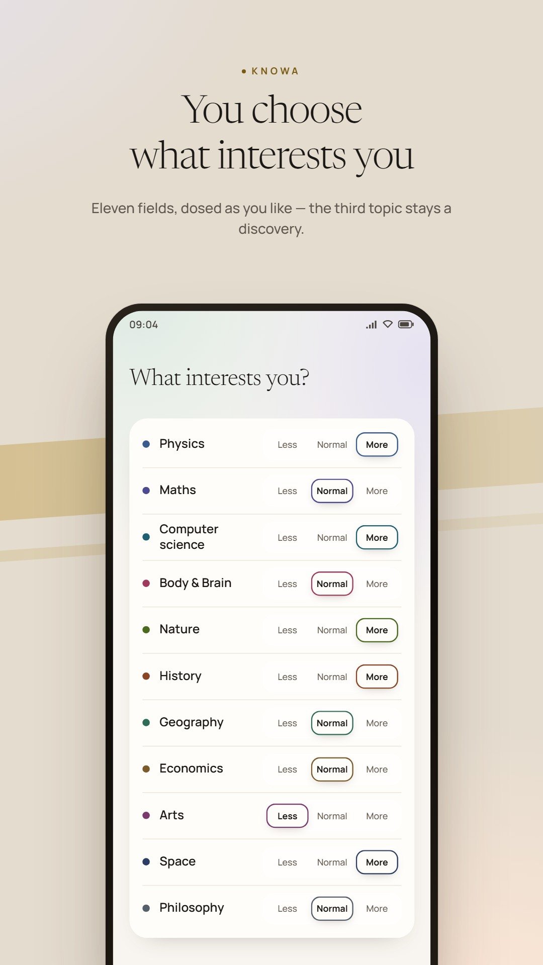 Choosing your eleven themes
